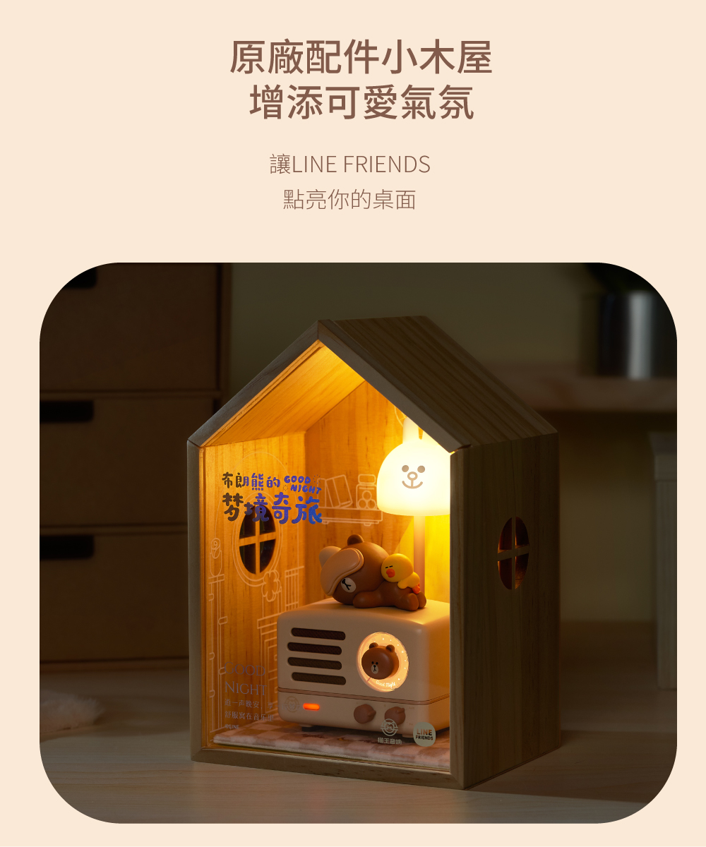 MUZEN x LINE聯名 熊大晚安小木屋